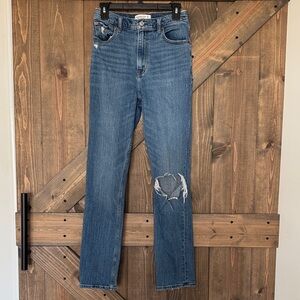 Abercrombie & Fitch 90s Slim Straight Ultra High Rise Curve Love Jeans Size 28
